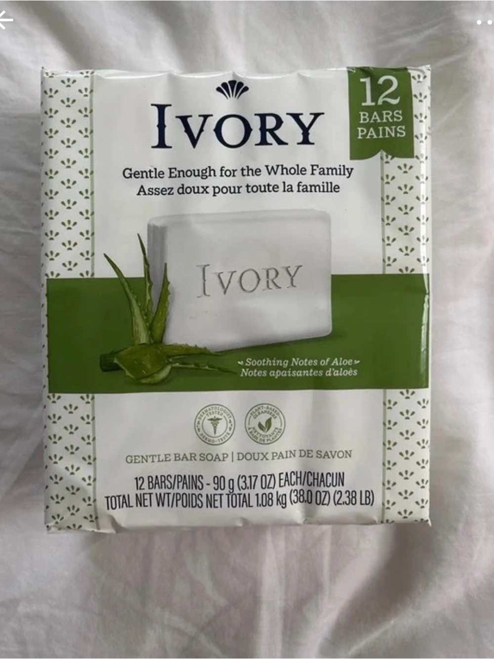 Ivory Gentle Bar Soap 12-Pack